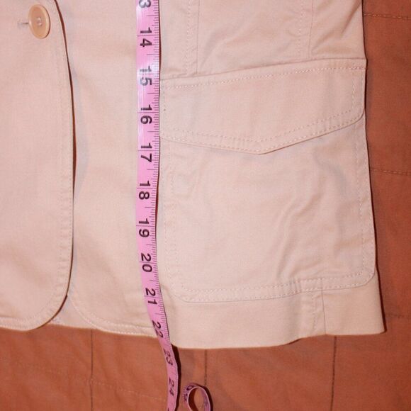 Talbots Rust Pink Ruffle Neck One Button blazer Women's Size 10 - Picture 7 of 7